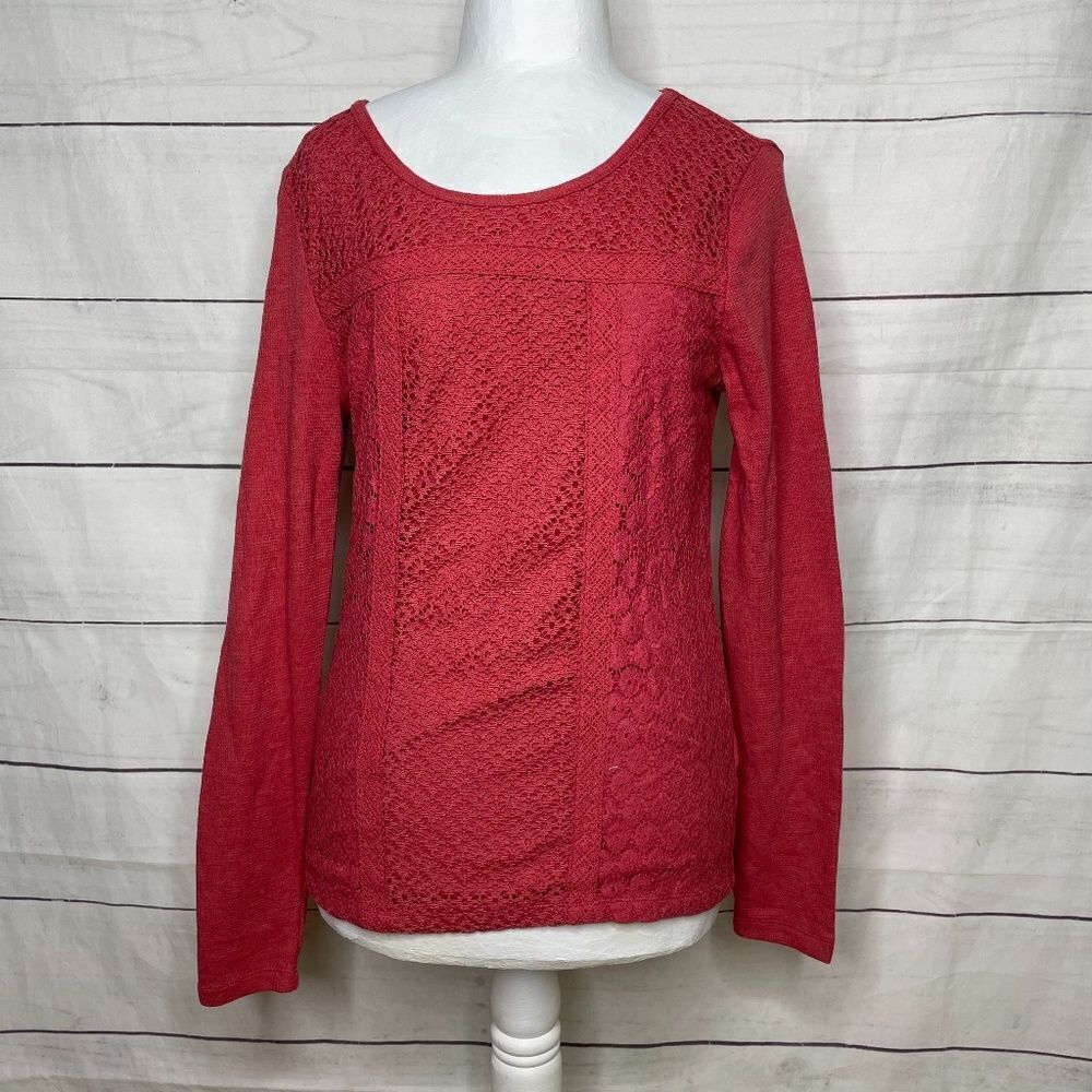 Lucky Brand long sleeve henley eyelet large